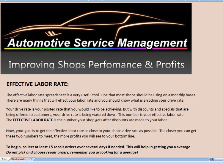 Effective Labor Rate Power Work Book