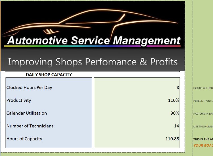 Effective Labor Rate Power Work Book