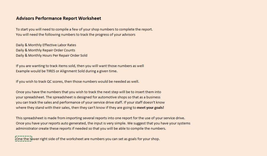 Advisor Performance Report