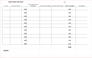 Repair Order Time  FREE DOWNLOAD